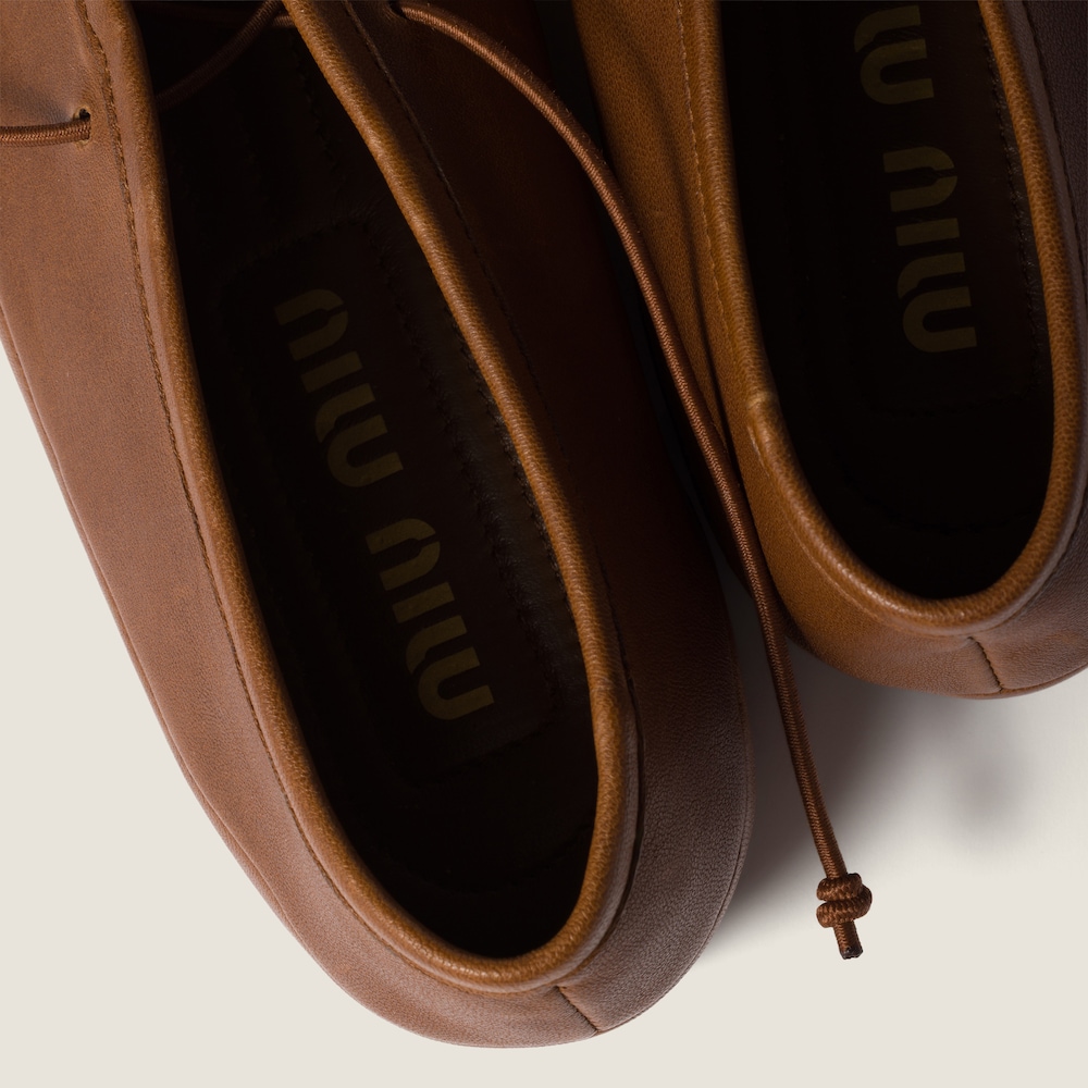 Miu Miu Nappa leather ballerinas Oak