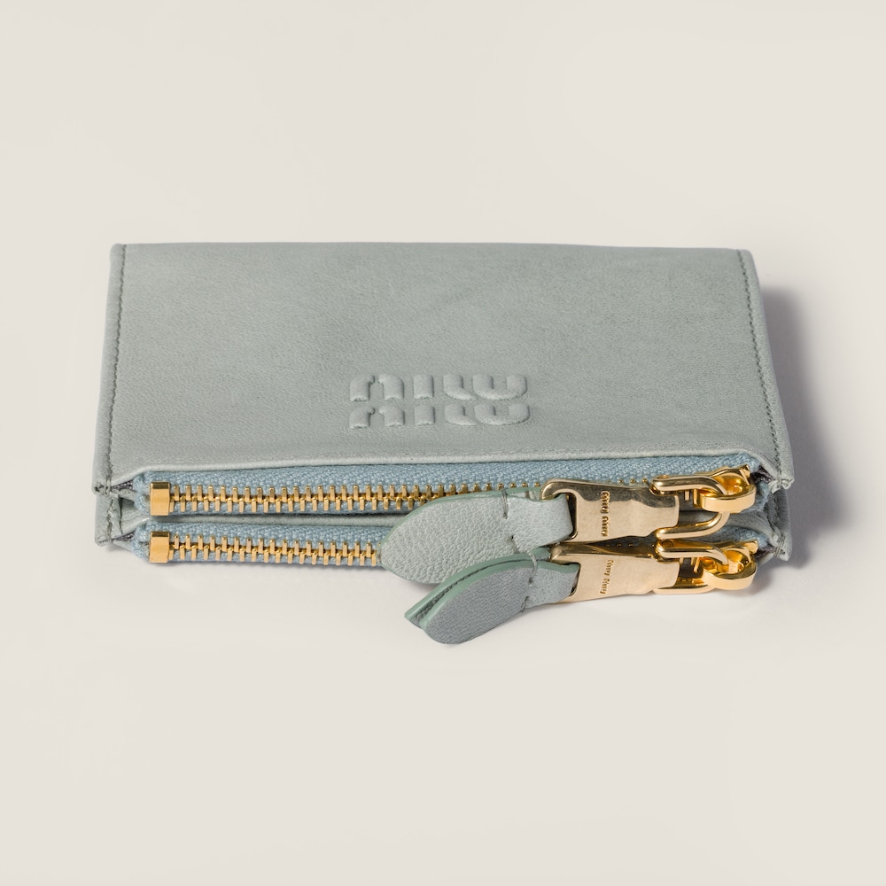 Miu Miu Small nappa leather wallet Powder Blue