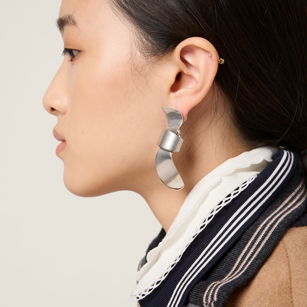 Miu Miu Metal earrings Antiqued Silver