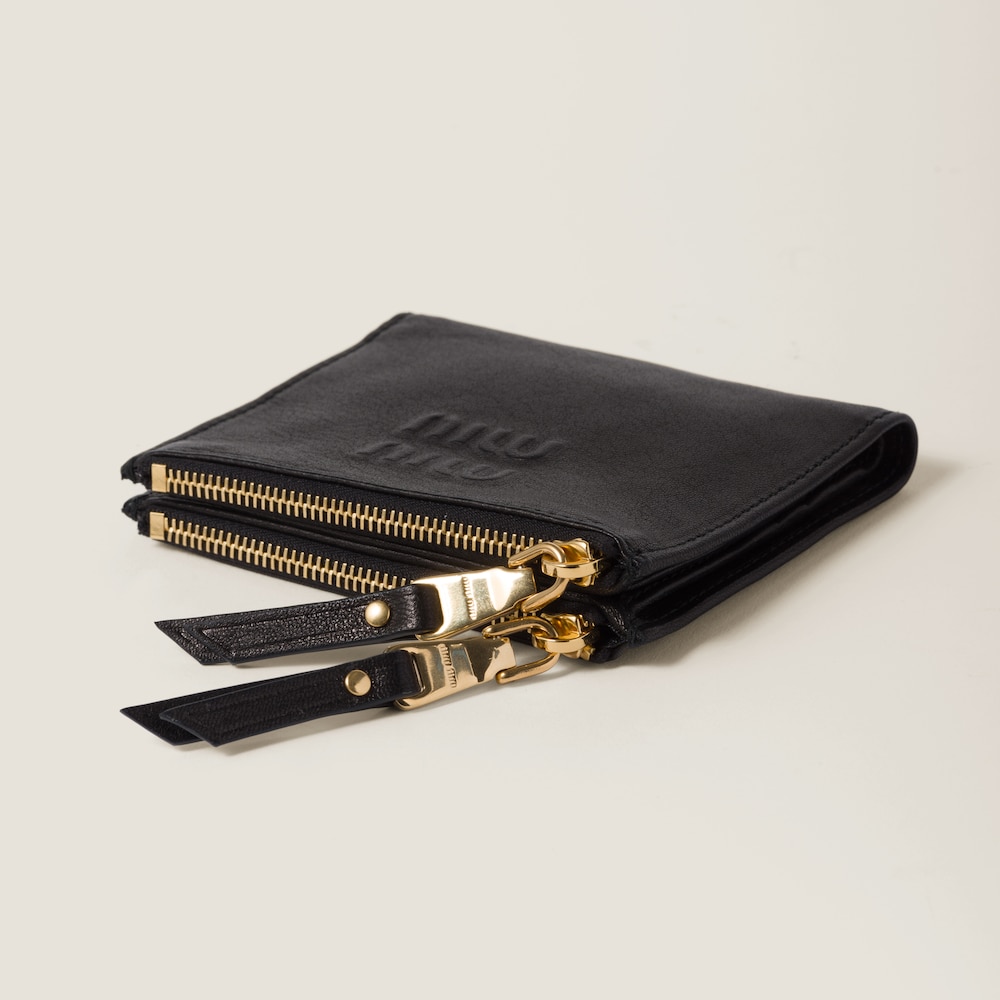 Miu Miu Small nappa leather wallet Black