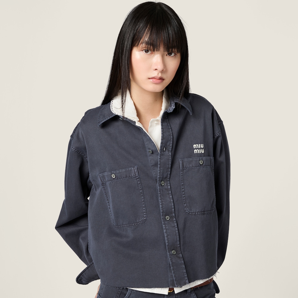 Miu Miu Light denim shirt Smoky Gray