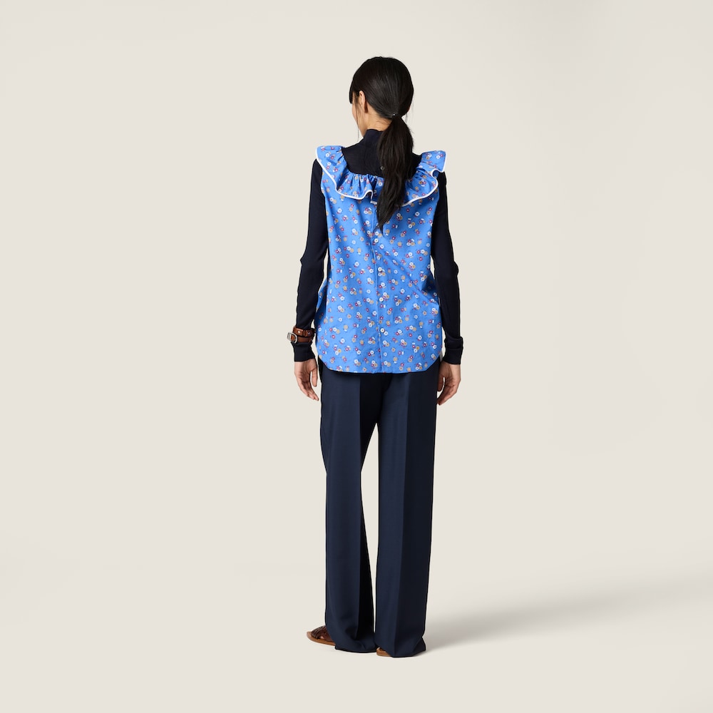 Miu Miu Kid mohair pants Navy