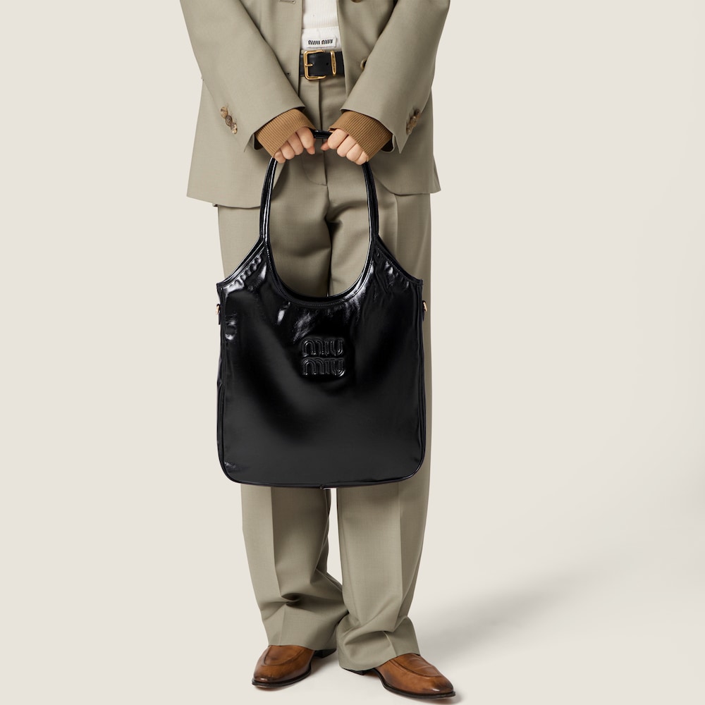 Miu Miu Ivy leather bag Black