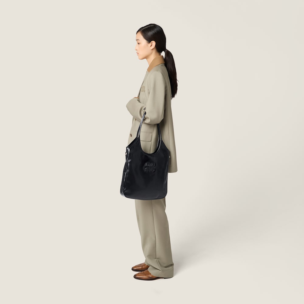 Miu Miu Ivy leather bag Black