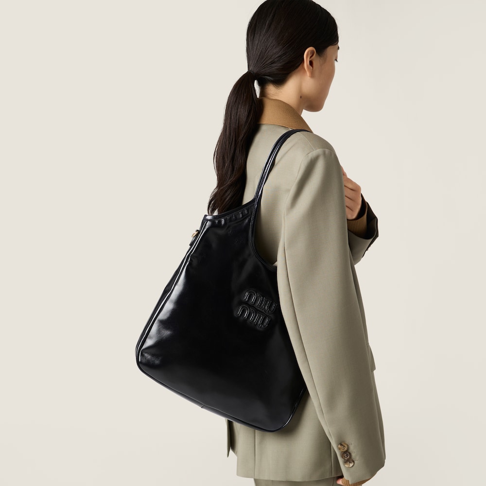 Miu Miu Ivy leather bag Black