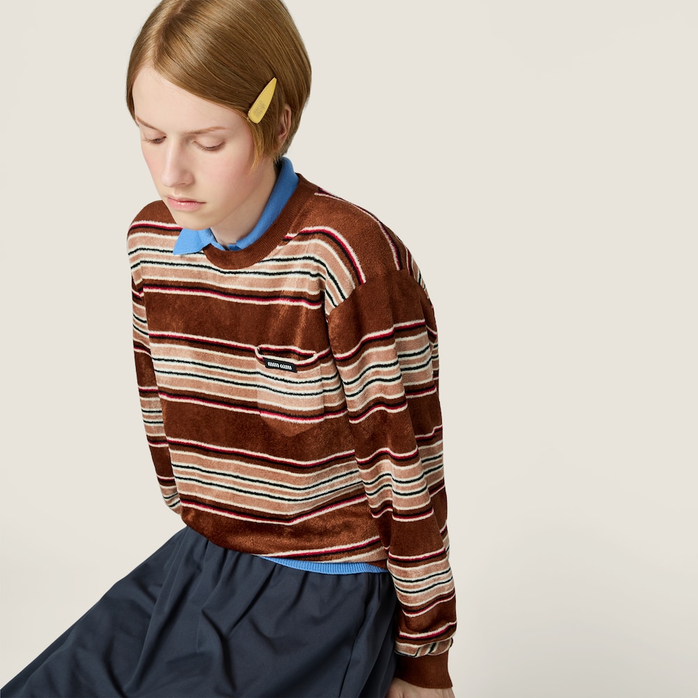 Miu Miu Enameled metal hair clip - Vanilla