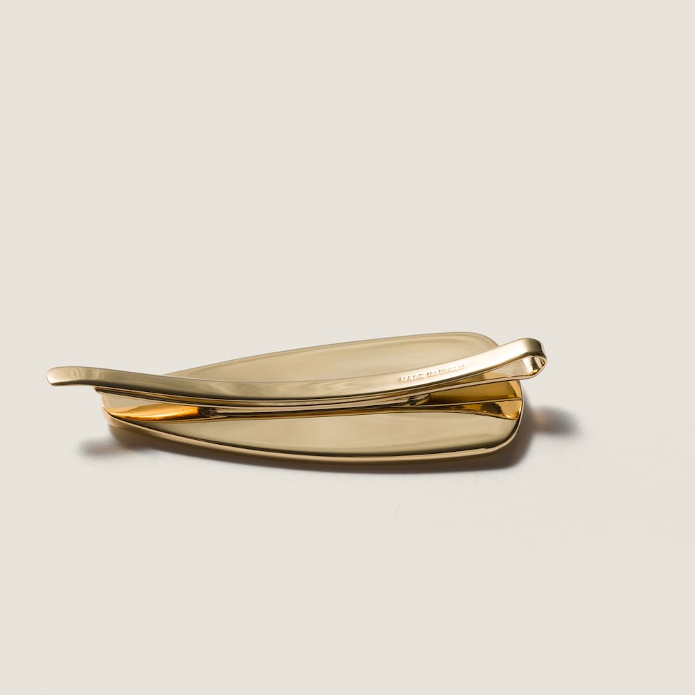 Miu Miu Enameled metal hair clip - Vanilla
