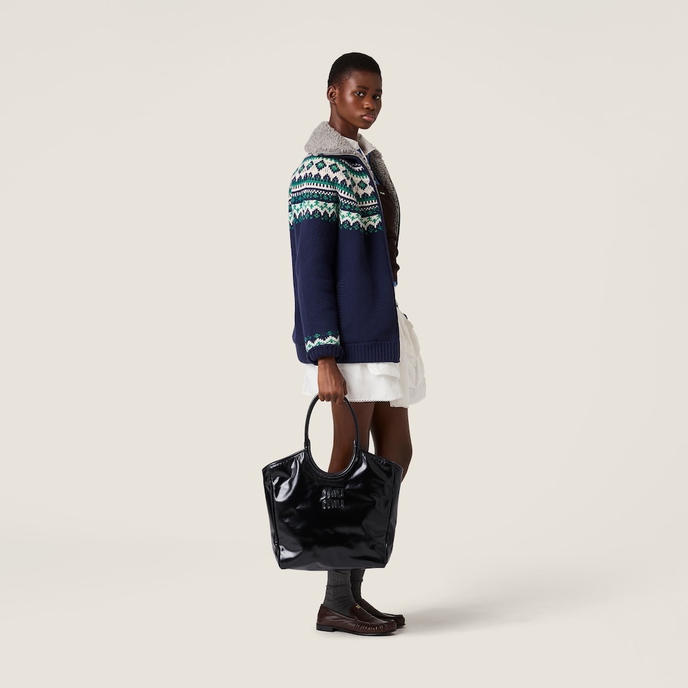 Miu Miu Ivy leather bag Black