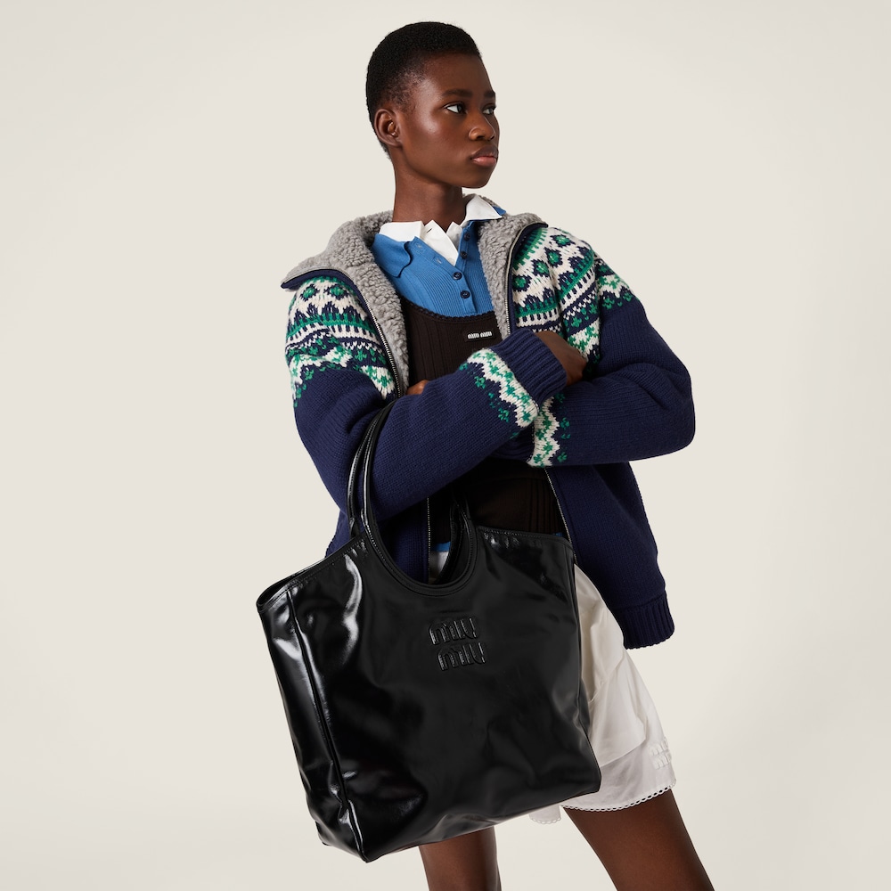 Miu Miu Ivy leather bag Black