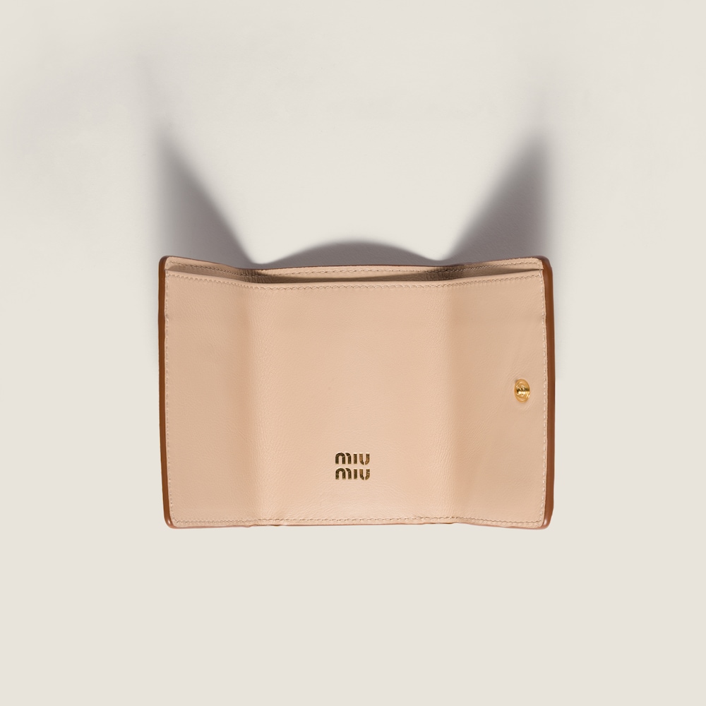 Miu Miu Small leather wallet Cord / Cognac