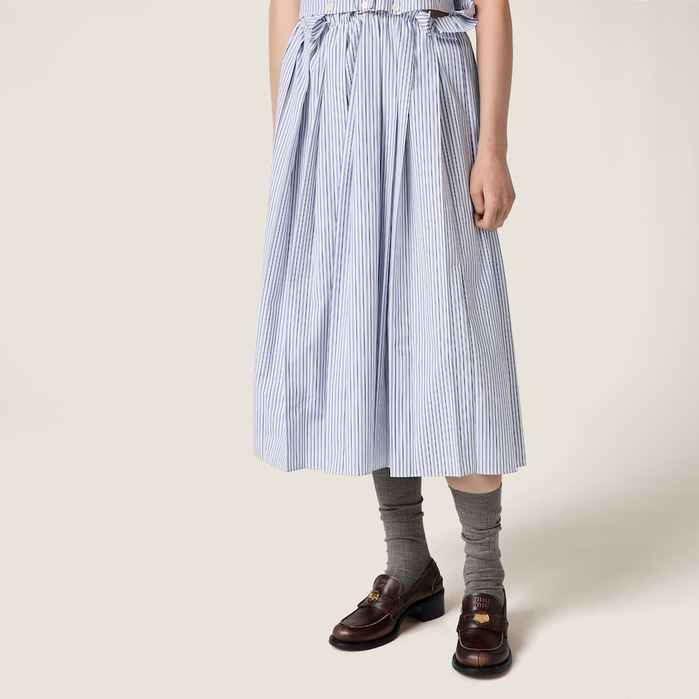 Miu Miu Decò calf leather loafers Ebony