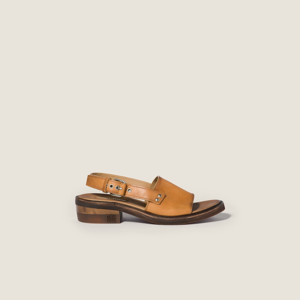 Miu Miu Leather sandals Light Tan