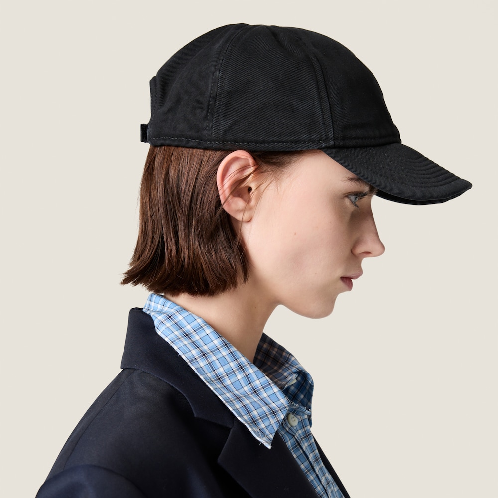 Miu Miu Drill baseball cap - Black