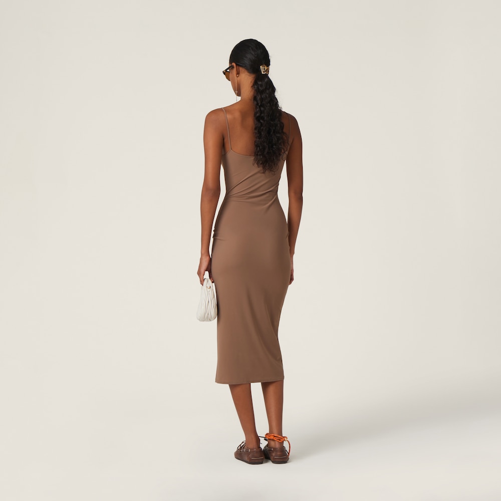 Miu Miu Stretch jersey dress Khaki