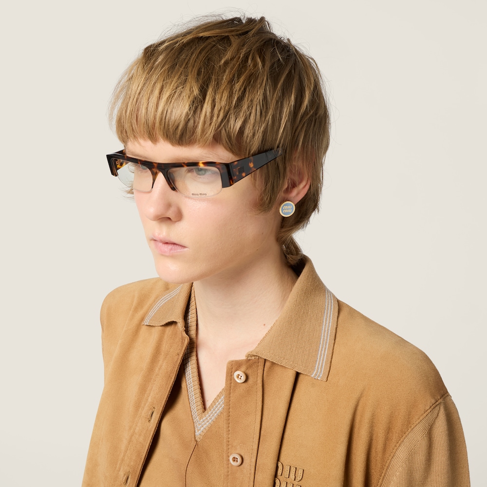 Miu Miu Enameled metal earrings Light Blue