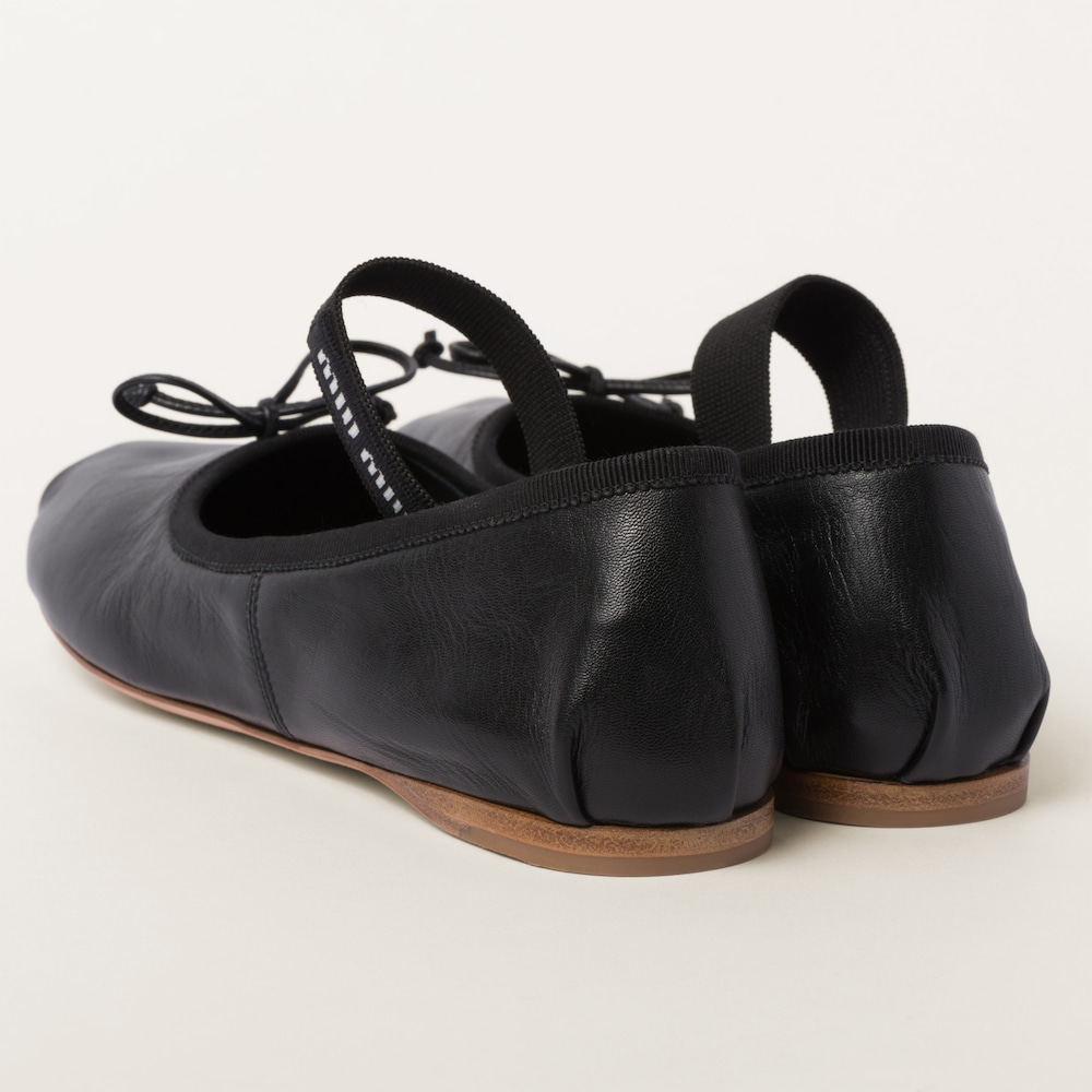 Miu Miu Leather ballerinas Black