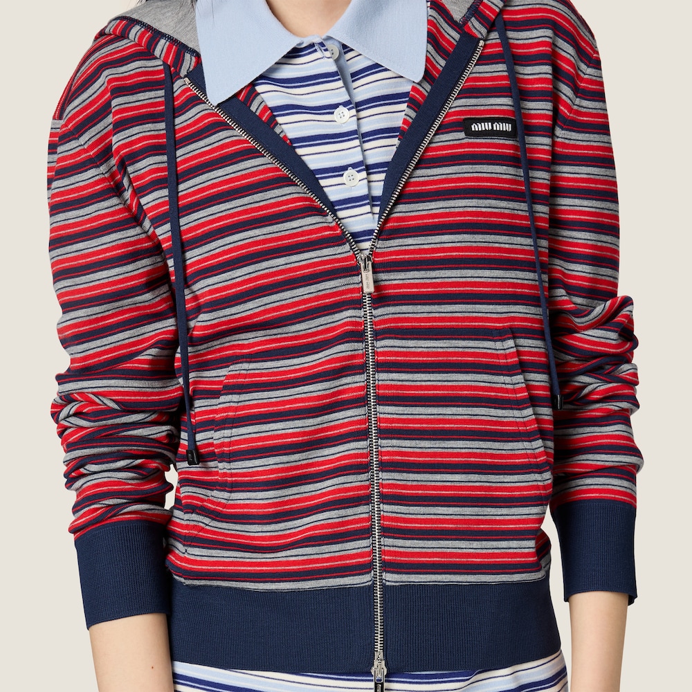 Miu Miu Wool hoodie jacket Red