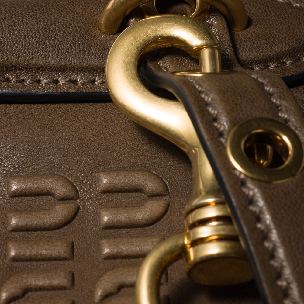 Miu Miu Aventure nappa leather top-handle bag Tundra