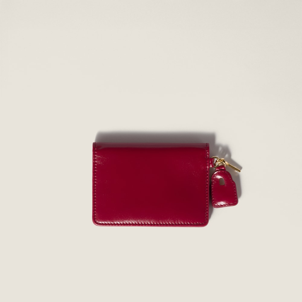 Miu Miu Leather card holder Ruby Red