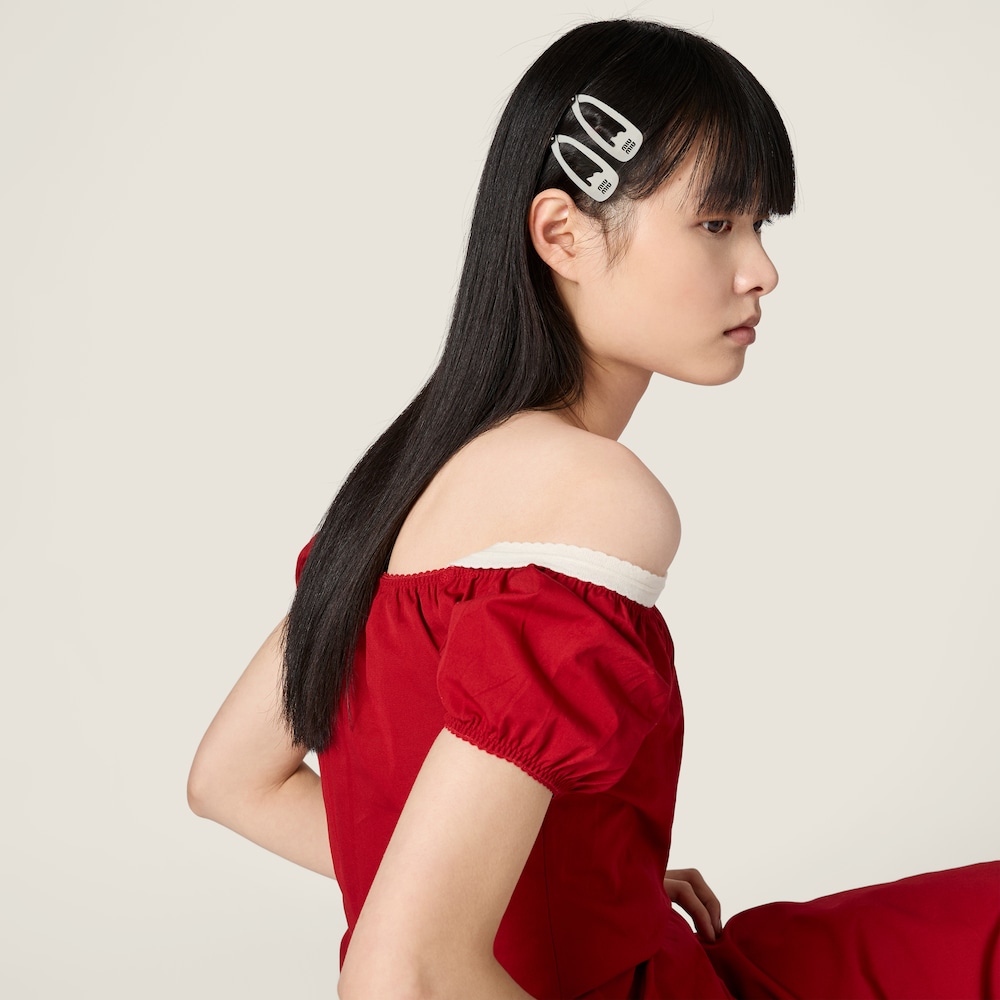 Miu Miu Metal hair clips - Steel Gray