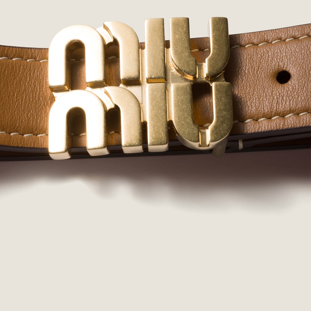 Miu Miu Leather belt - Caramel