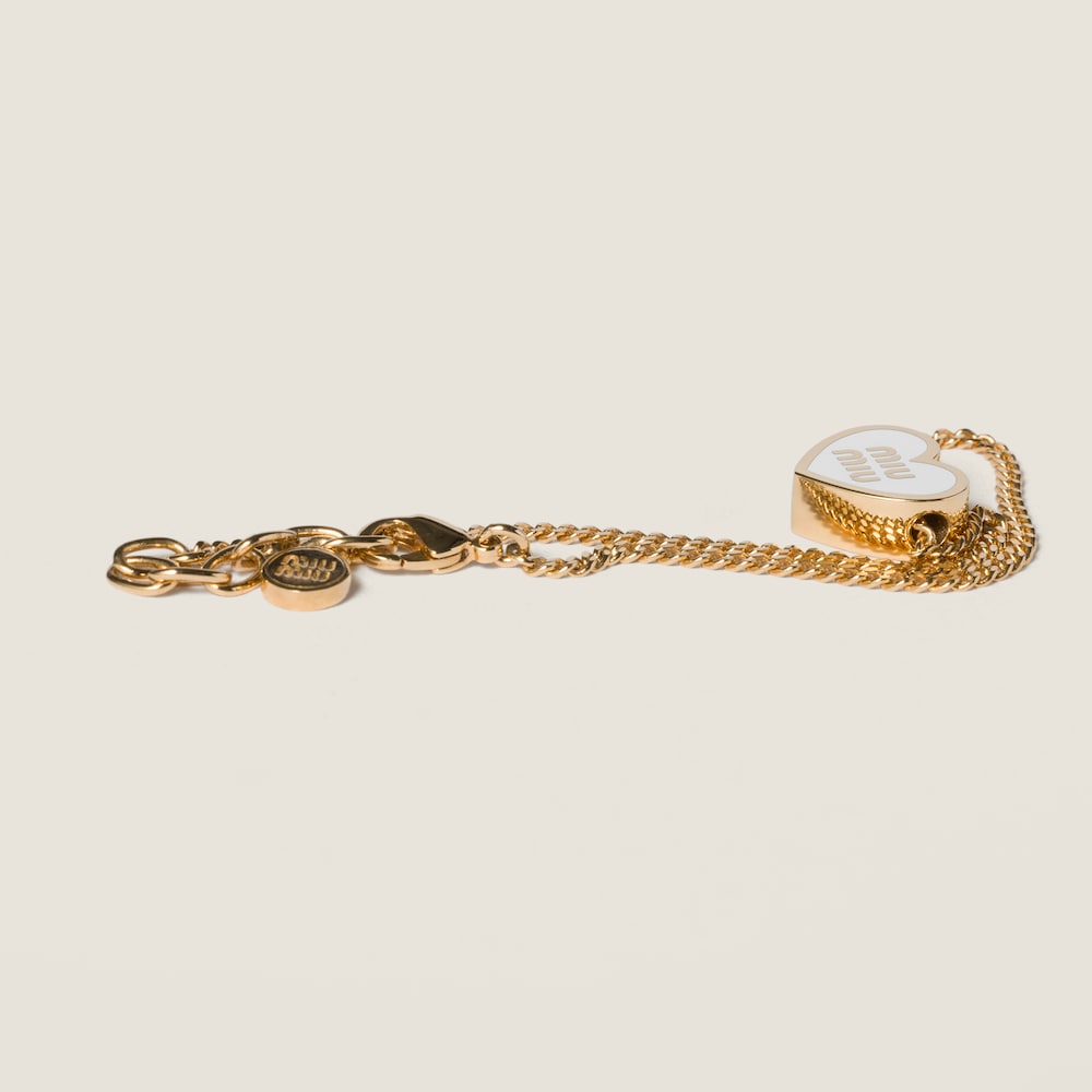 Miu Miu Metal bracelet Gold / White