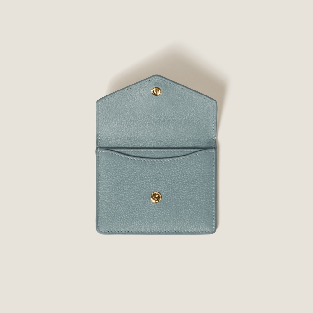 Miu Miu Leather card holder Powder Blue