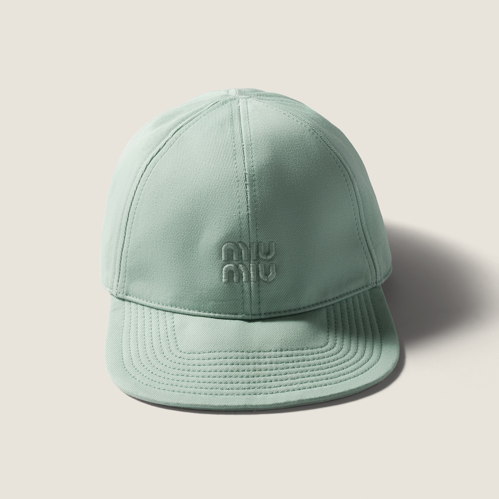 Miu Miu Drill baseball cap - Aquamarine