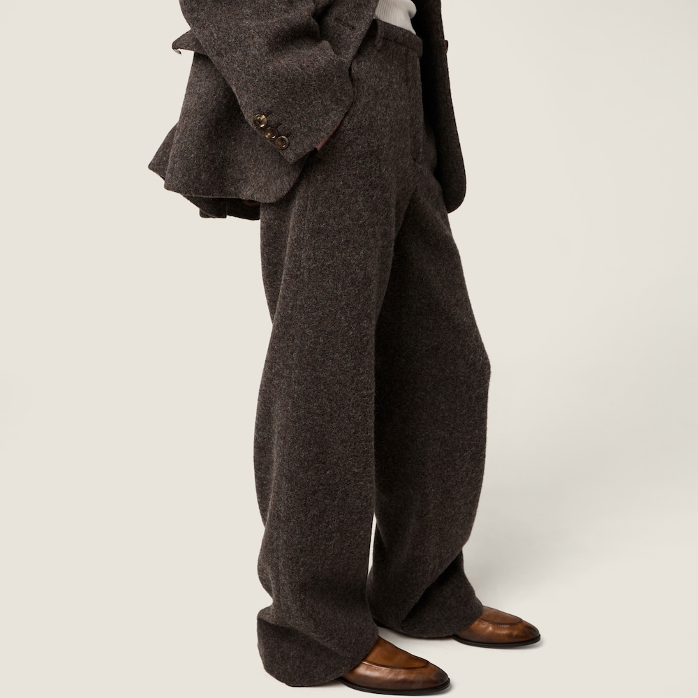 Miu Miu Light Shetland wool pants Ebony