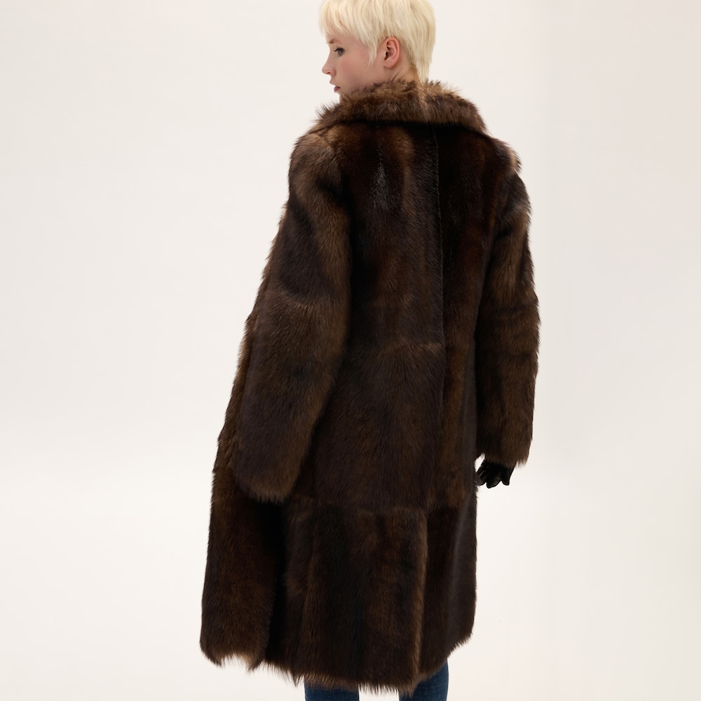 Miu Miu Shearling coat Mahoghany