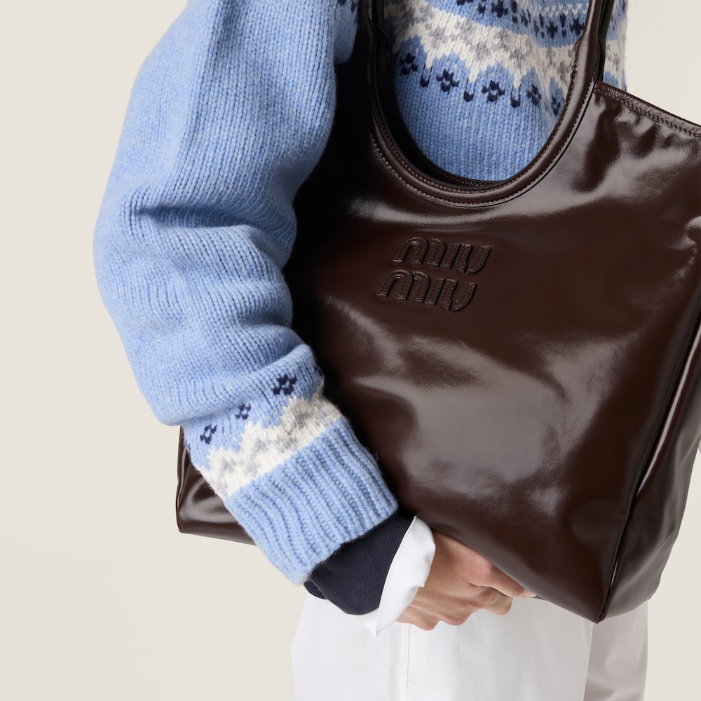 Miu Miu Ivy leather bag Dark Brown