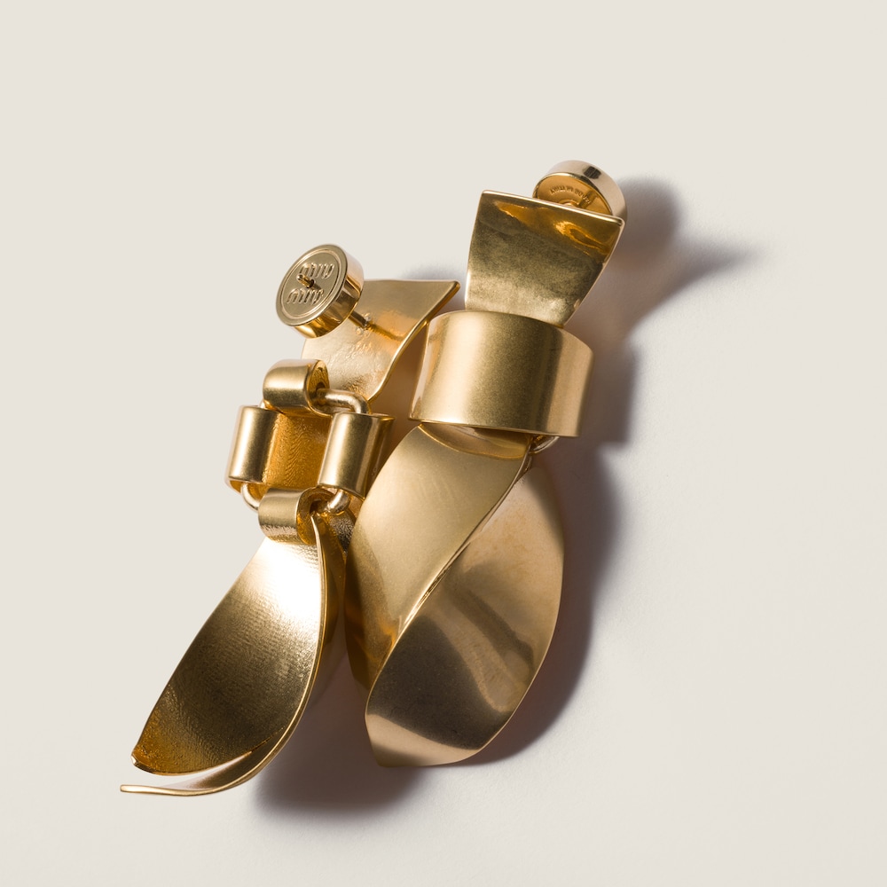 Miu Miu Metal earrings Gold / Vintage