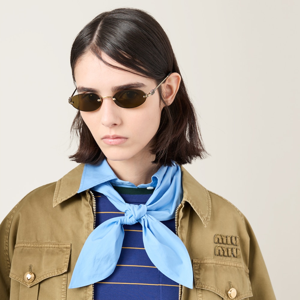 Miu Miu Logo sunglasses - Loden Green Lenses