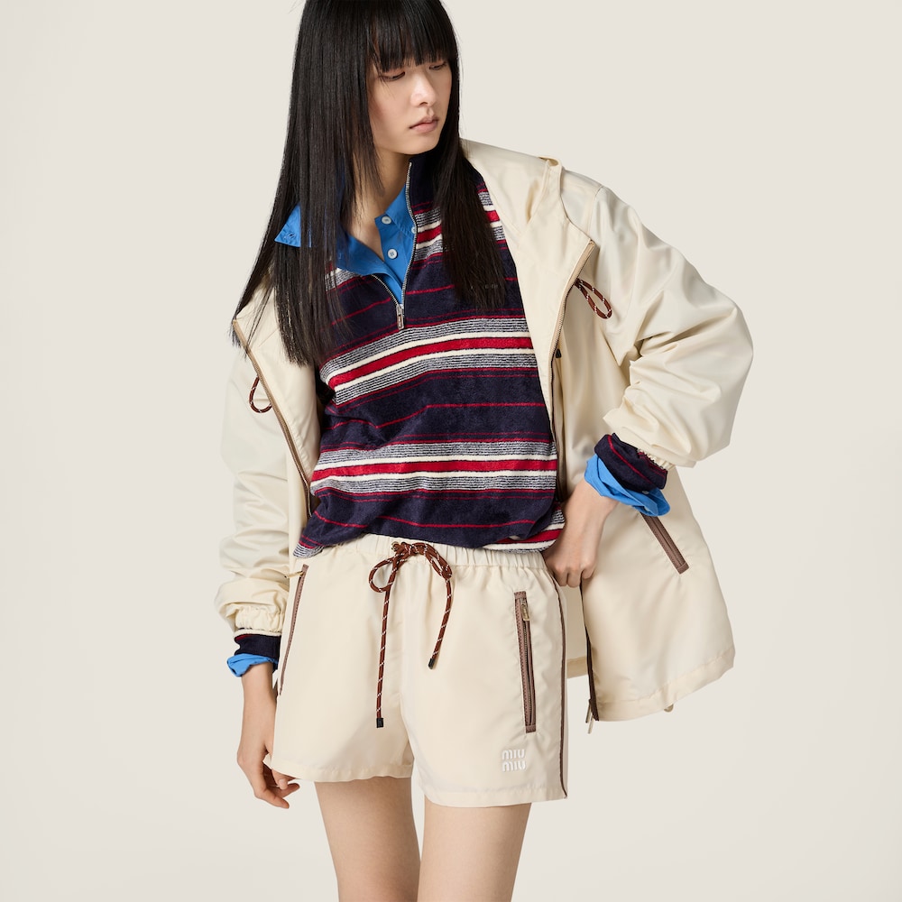Miu Miu Technical fabric shorts Vanilla