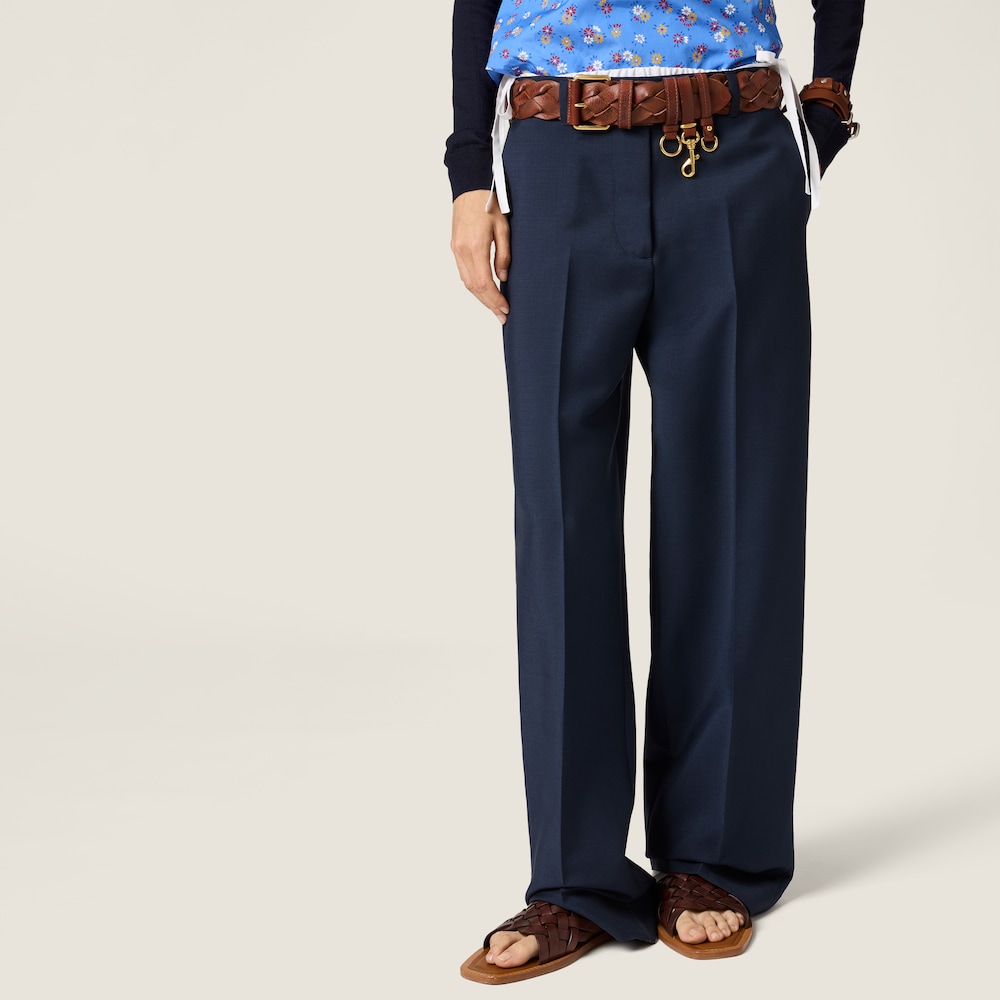 Miu Miu Leather slides Coffee