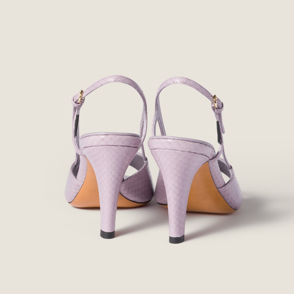 Miu Miu Ayers slingback sandals Wisteria