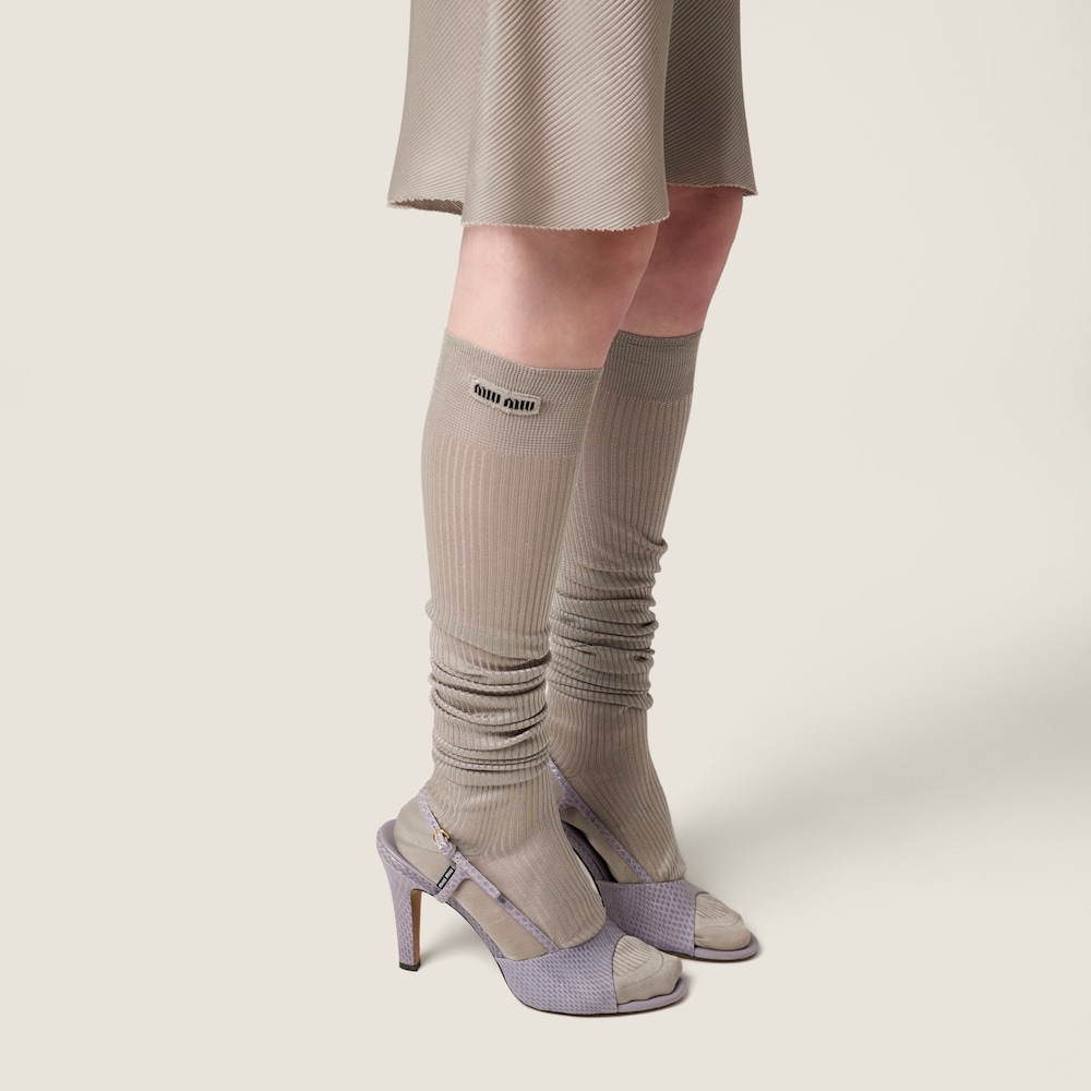 Miu Miu Ayers slingback sandals Wisteria