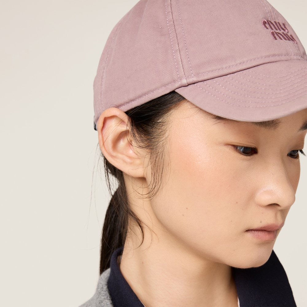 Miu Miu Drill baseball cap - Raspberry
