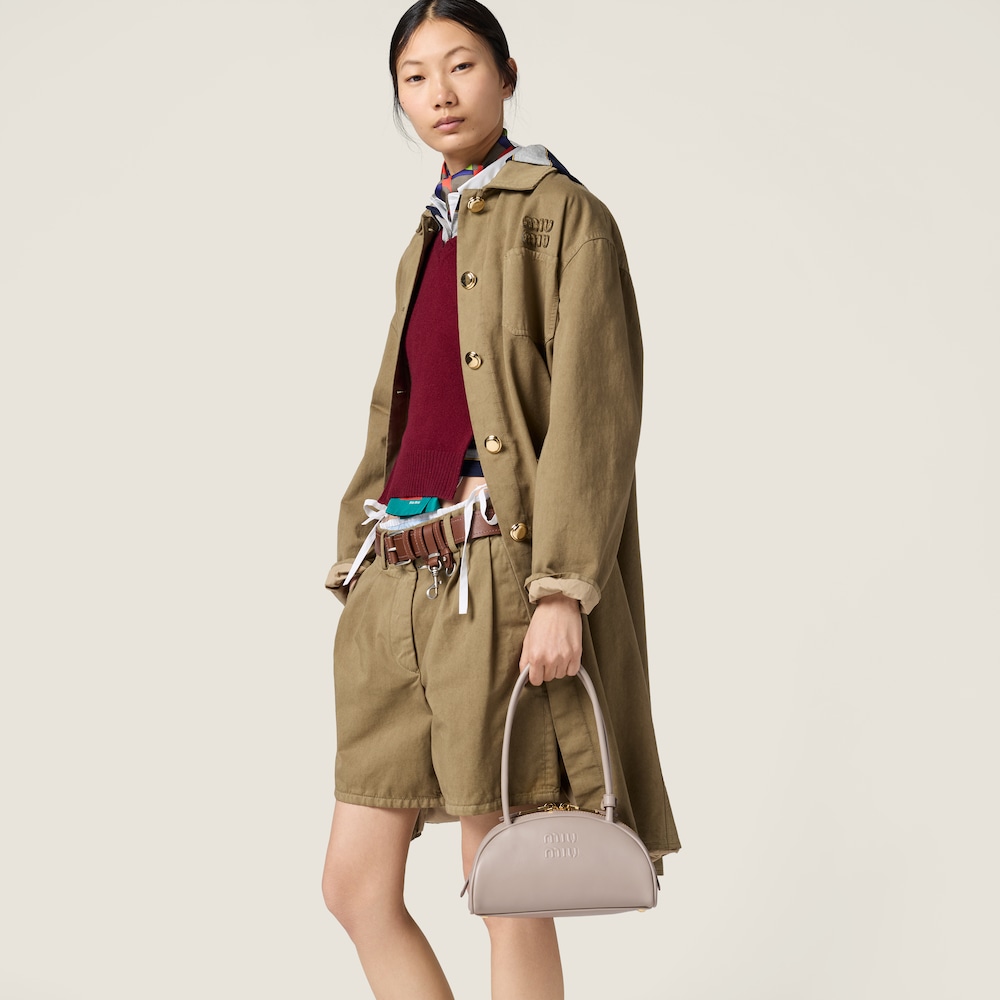 Miu Miu Beau leather bag Pumice Stone