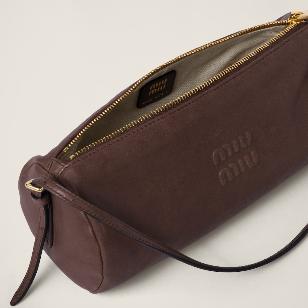 Miu Miu Nappa leather pouch - Briarwood