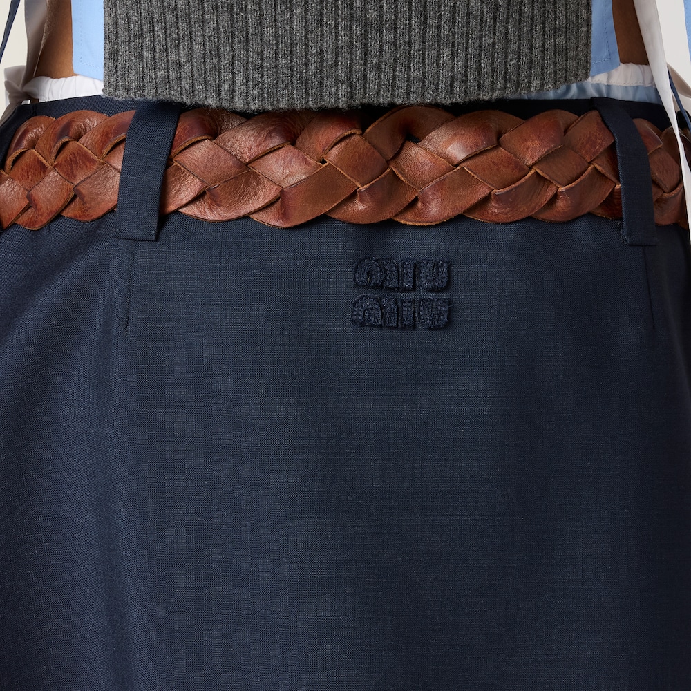 Miu Miu Kid mohair skirt Navy