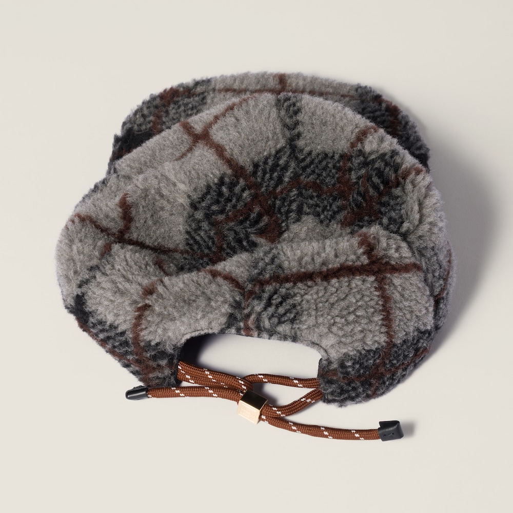 Miu Miu Fleece baseball cap - Gray/Black