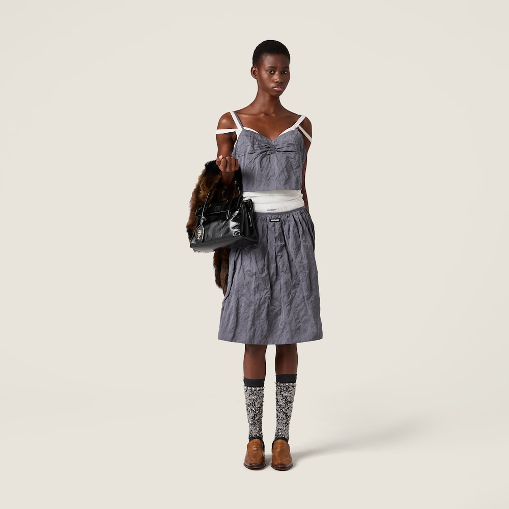 Miu Miu Duchesse skirt Iron Gray