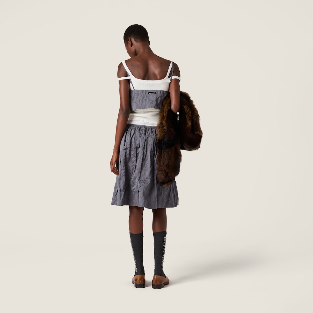 Miu Miu Duchesse skirt Iron Gray