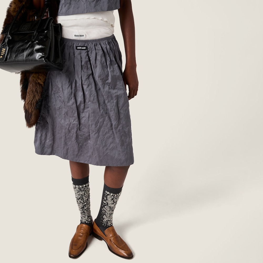 Miu Miu Duchesse skirt Iron Gray