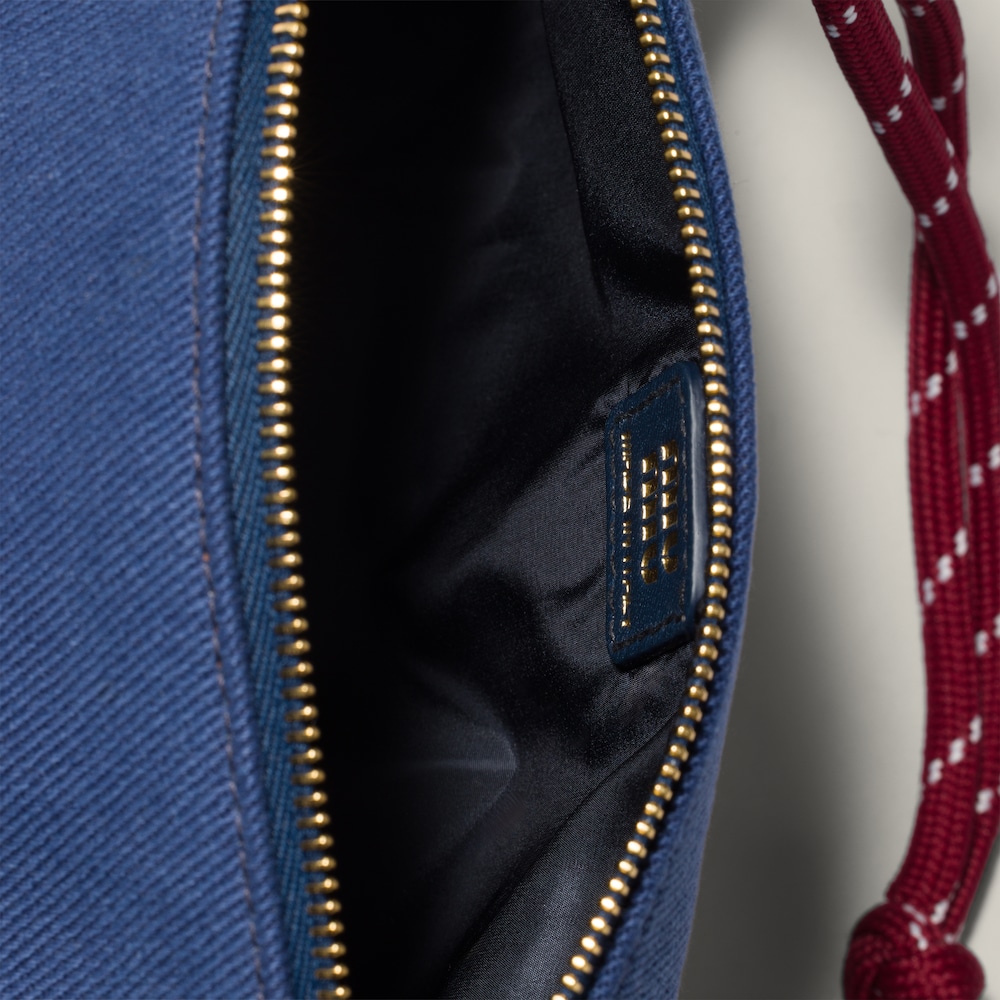Miu Miu Gabardine pouch - Indigo/Amaranth