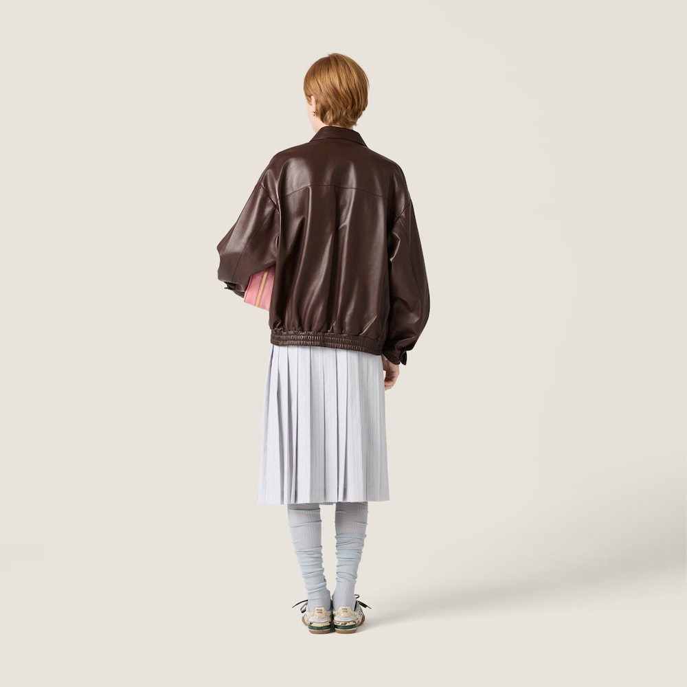 Miu Miu Nappa leather blouson jacket Sienna