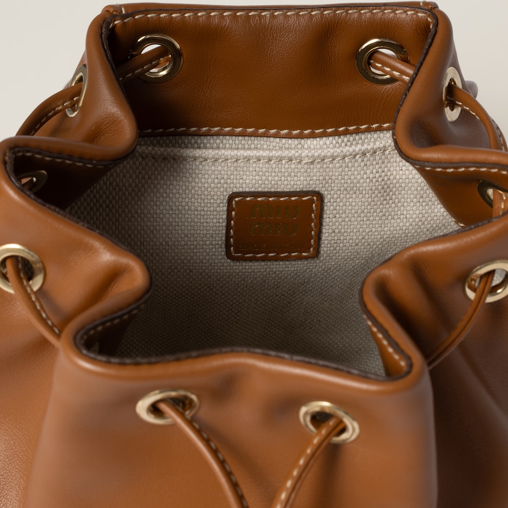 Miu Miu Leather backpack Cognac