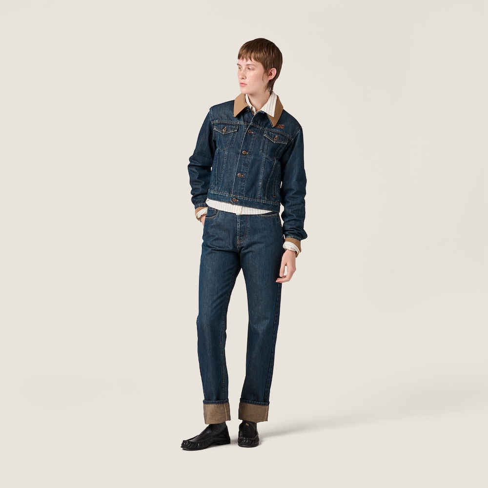 Miu Miu Denim blouson jacket Navy