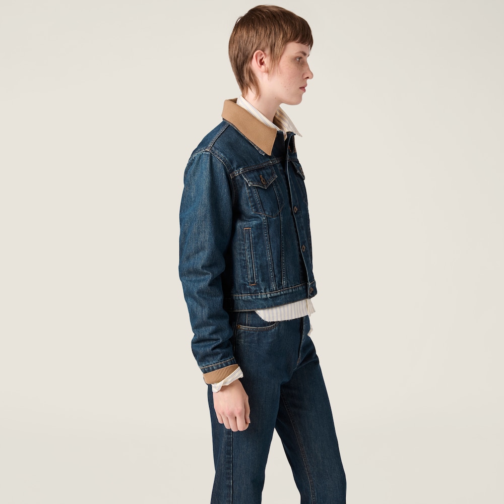 Miu Miu Denim blouson jacket Navy